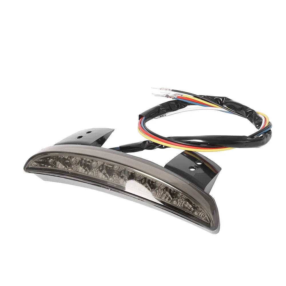 Modified XL883 1200 LED rear lamp brake taillight with red five lines wiring.