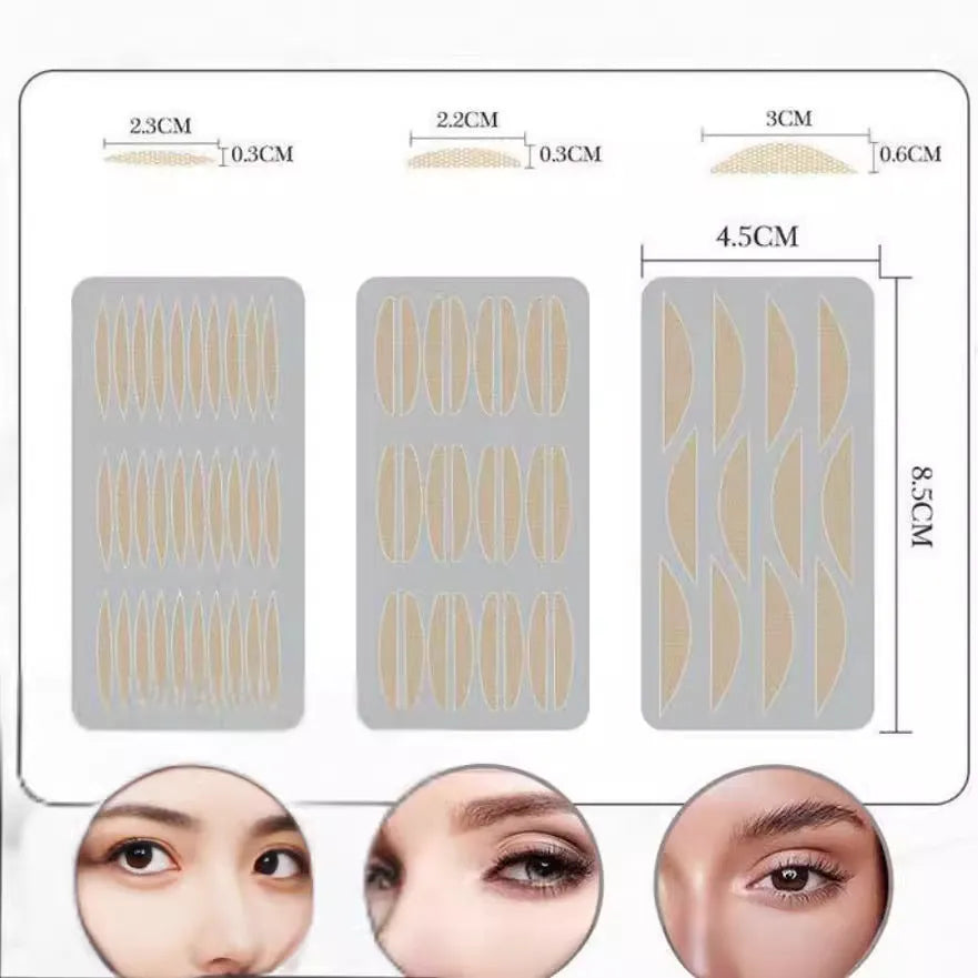 Box of reusable No Glue Eyelid Stickers in L, M, and S sizes for monolids and hooded eyes