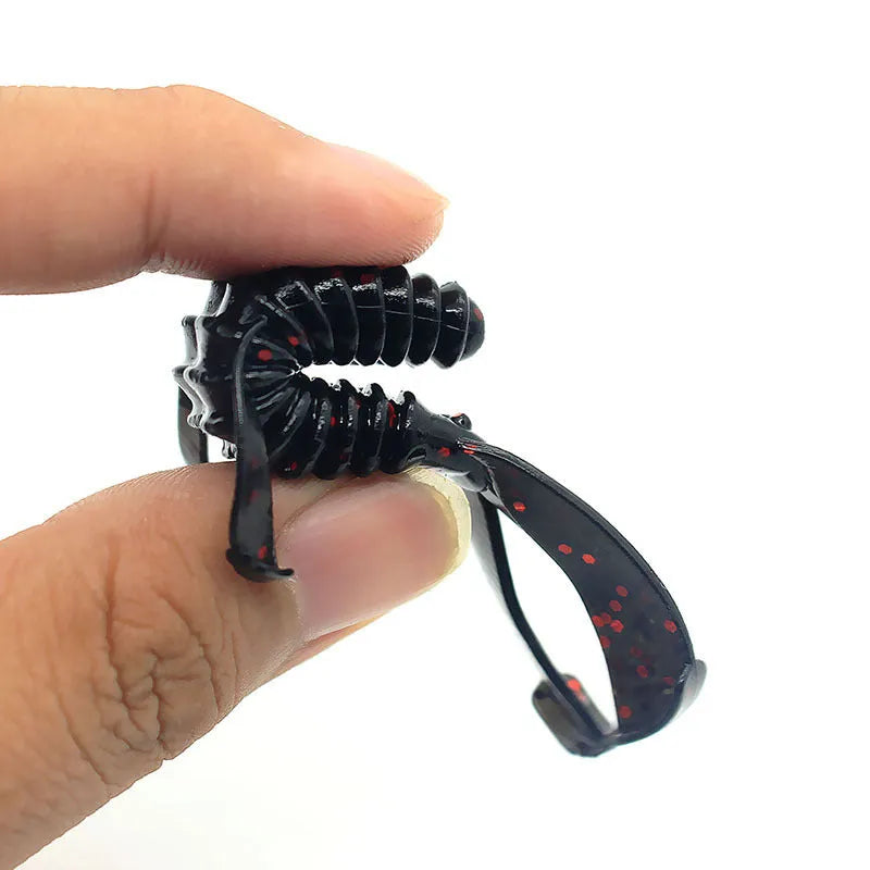 PVC fishing soft bait lure in 8cm and 12cm sizes showing twelve different colour options