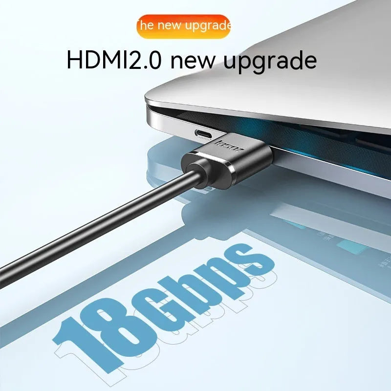Gold-plated HDMI cable with flexible thin design for computer monitor and set-top box connections