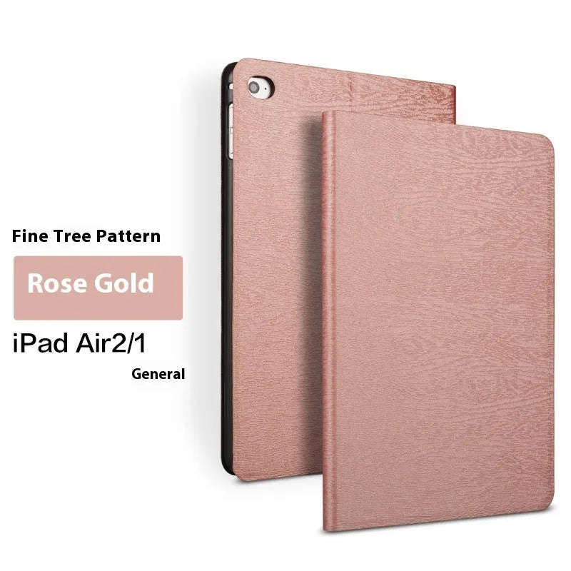 Sapphire blue imitation leather iPad protective cover with an integrated sleep bracket stand.
