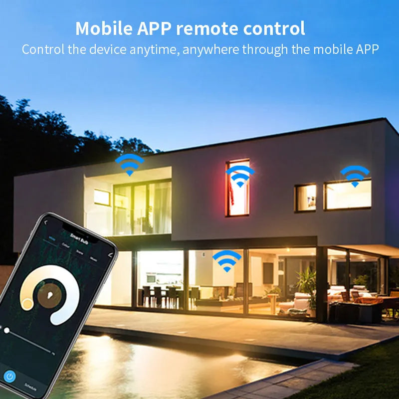 Smart RGBCCT 5W GU10 spotlight with wifi and voice control in 50x55mm compact size