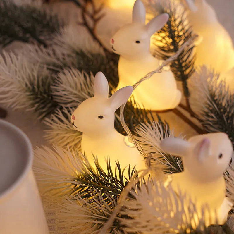 Easter plastic egg lamp 1.5M 10-lamp warm white light string with Cross or Smile design