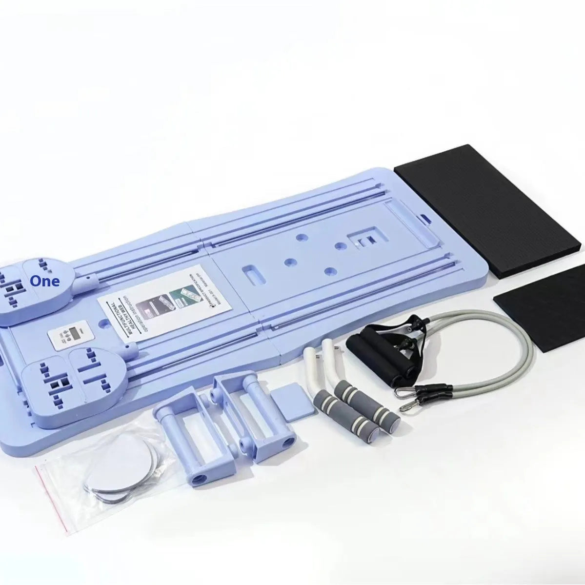 Foldable purple PP supine board for home abdominal fitness training