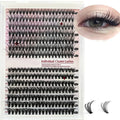 Mixed package of DIY cluster false eyelashes in 30D and 40D densities with application tweezers