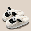 Slip-on thermal cotton slippers with suede upper and PVC sole in brown colour