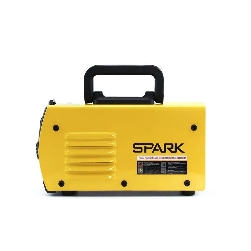MMA-200MIN 220V DC welding machine with welding tongs, grounding clamp, face shield, and brush hanger accessories