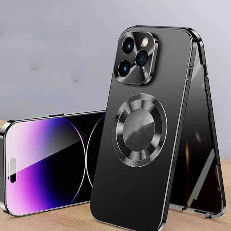 Magnetic iPhone case with anti-peep metal clip in multiple colour options for iPhone 12 to 15 models