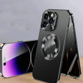 Magnetic iPhone case with anti-peep metal clip in multiple colour options for iPhone 12 to 15 models