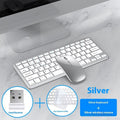 Ultra-thin wireless keyboard and mouse combo in black, gun metal, or silver with USB receiver and keyboard cover