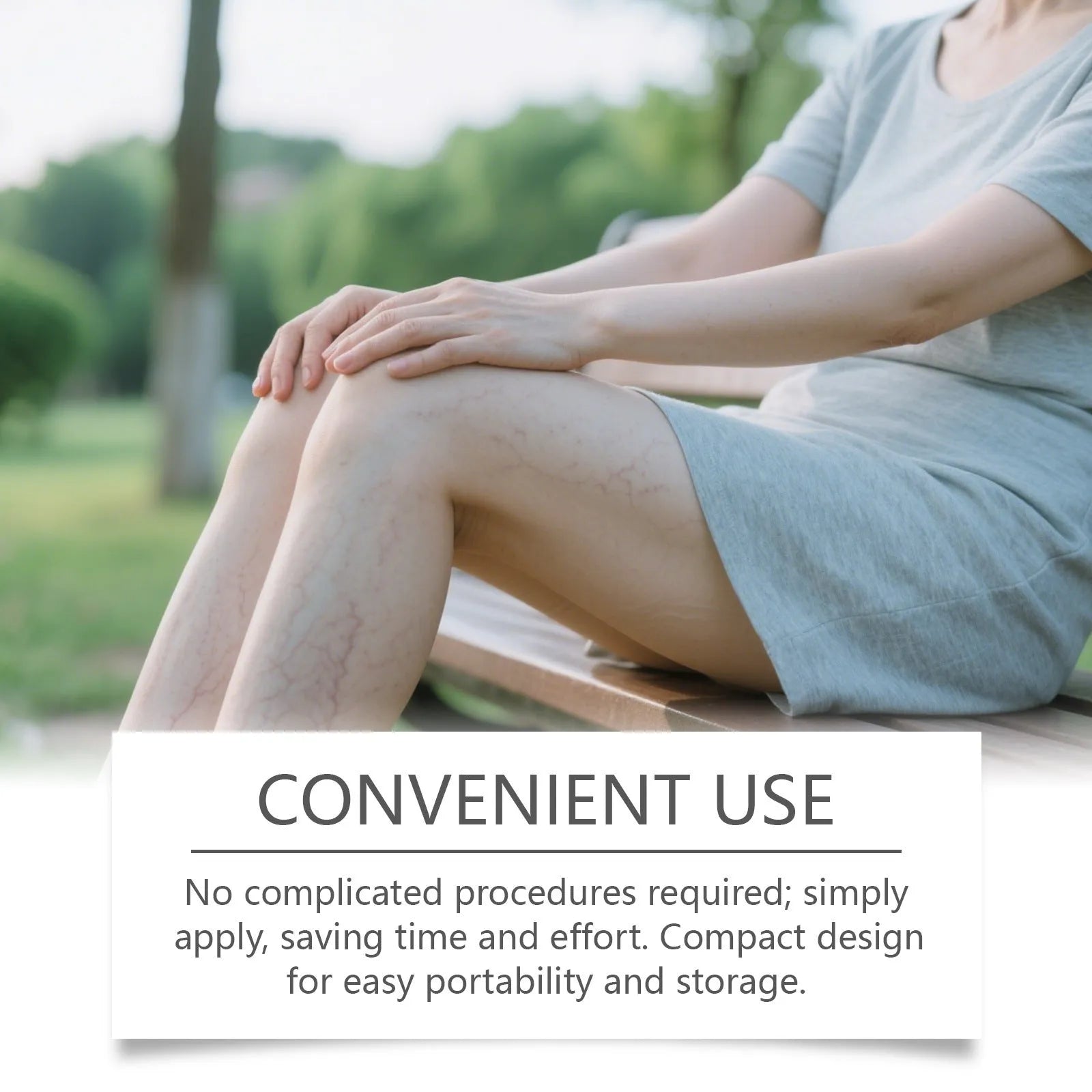Pack of 12 leg care patches with plant ingredients for nourishing massage