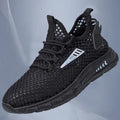 Men's beige mesh sneakers with synthetic leather upper and lace-up front