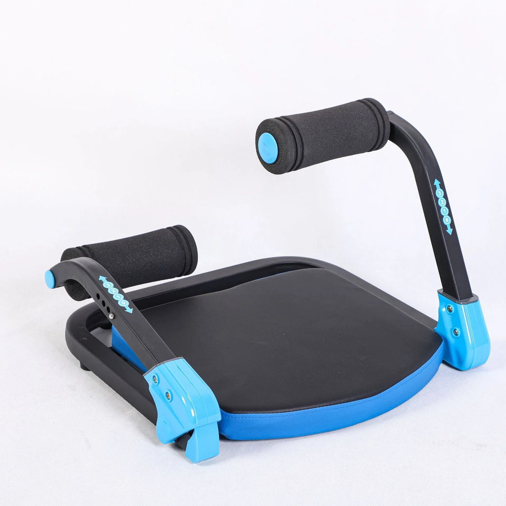 Mini multifunctional abdominal exercise device in red or sky blue colour for home, office, and outdoor fitness