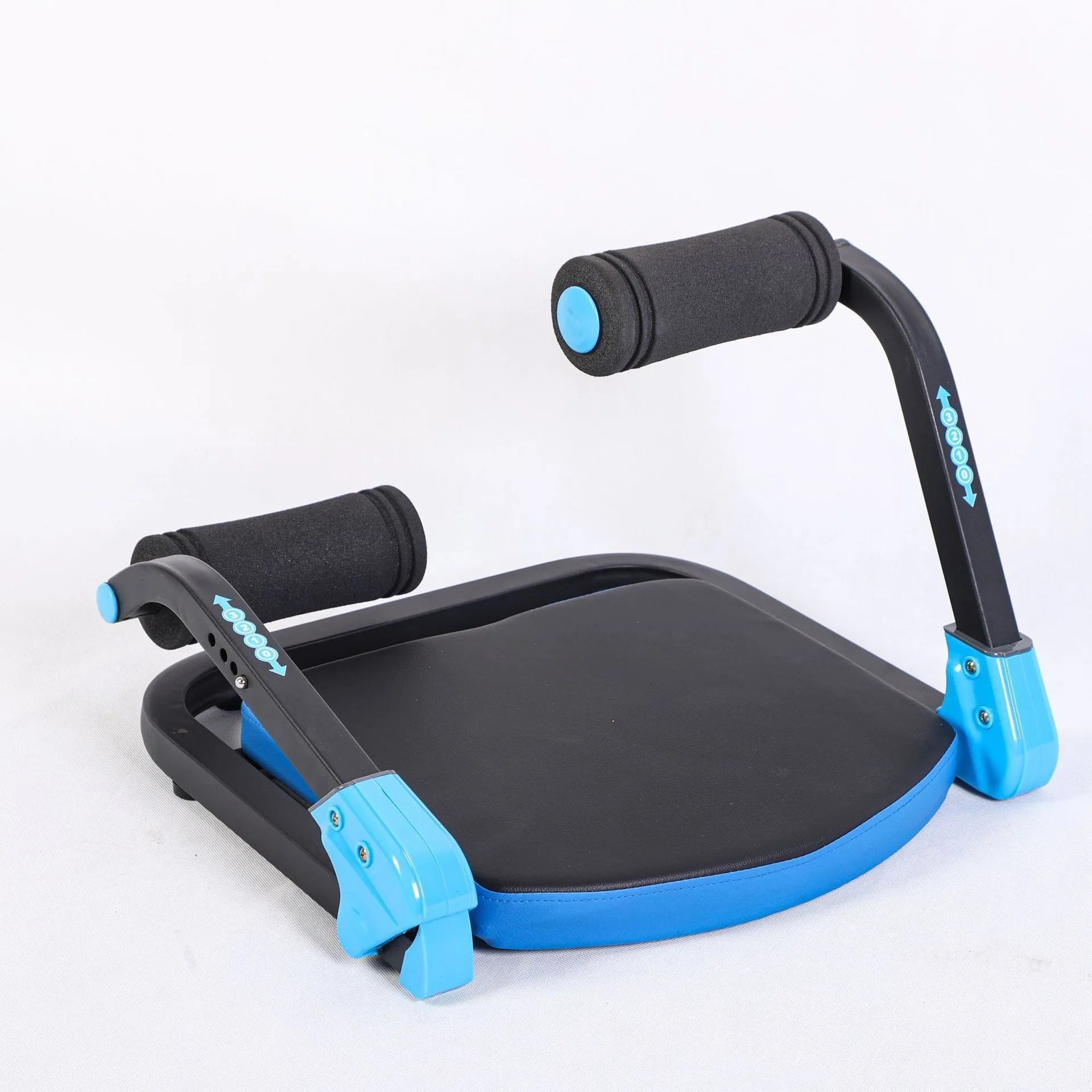 Mini multifunctional abdominal exercise device in red or sky blue colour for home, office, and outdoor fitness