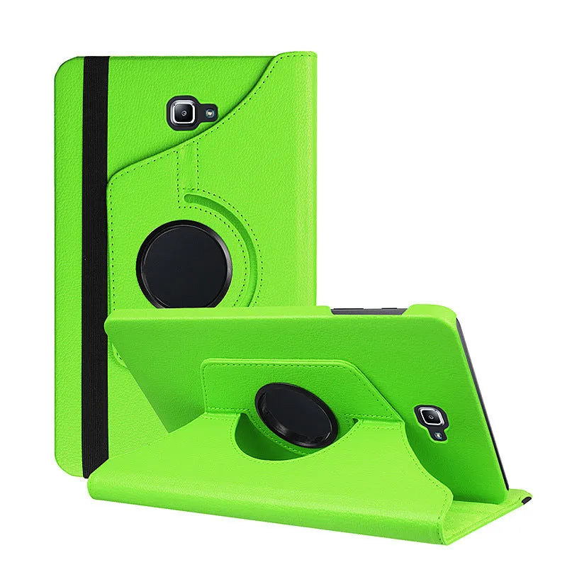 iPad rotating litchi grain leather protective case in clamshell design with multiple colour options