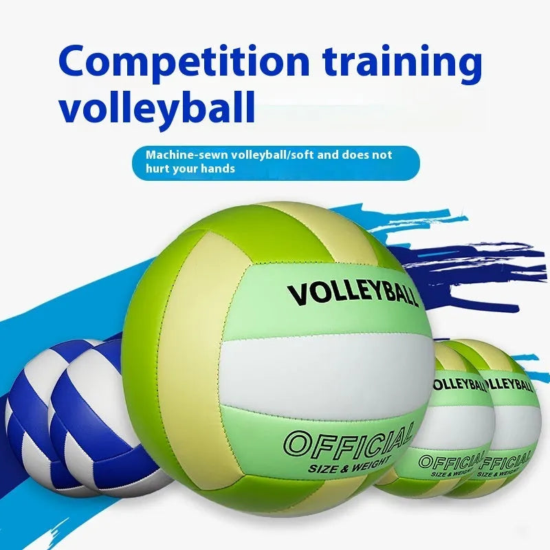 No 5 PVC machine seam volleyball in multiple colours for senior high school exam training