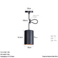 Retro iron art chandelier with matte black finish hanging from ceiling