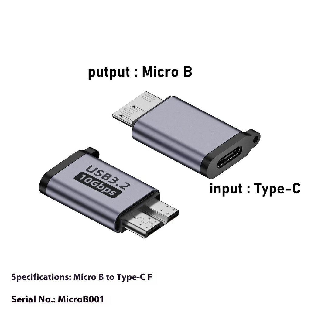 Micro B adapter converter showing USB-C to Micro B and USB to Micro B connections for charging and data transfer