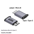 Micro B adapter converter showing USB-C to Micro B and USB to Micro B connections for charging and data transfer