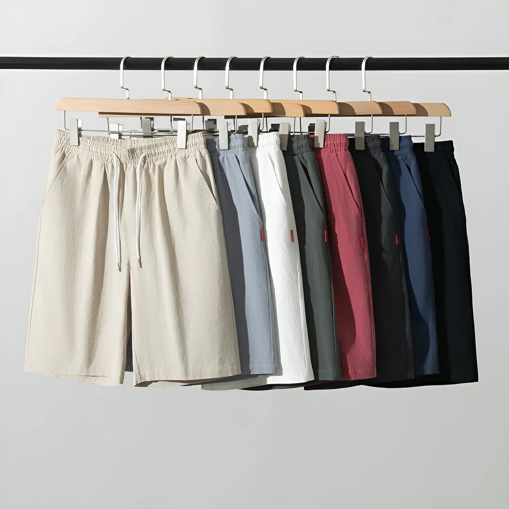 Chinese style solid colour cotton linen cropped pants with a drawstring waist, shown in Army Green.