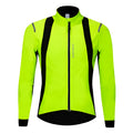 Soft shell thermal fleece cycling jacket in black with green, unisex polyester, sizes S to XXL, 586G