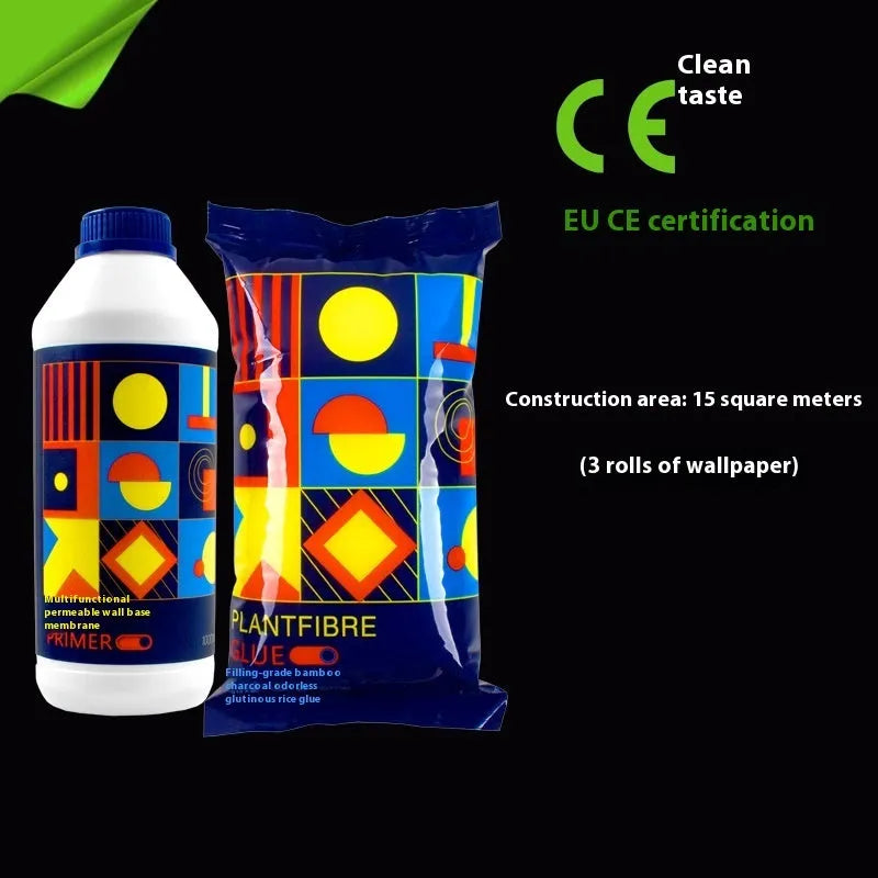 3 rolls of glutinous rice wallpaper glue in environmental protection packaging for formaldehyde-free wall sticking