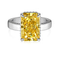 S925 sterling silver women's ring with geometric quadrilateral shape, available in two colours and sizes 5 to 9