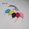 Oval personal alarm in black, blue, pink, red or yellow, 120dB wolf guard anti-tracking keyring alarm for women, elderly and children.