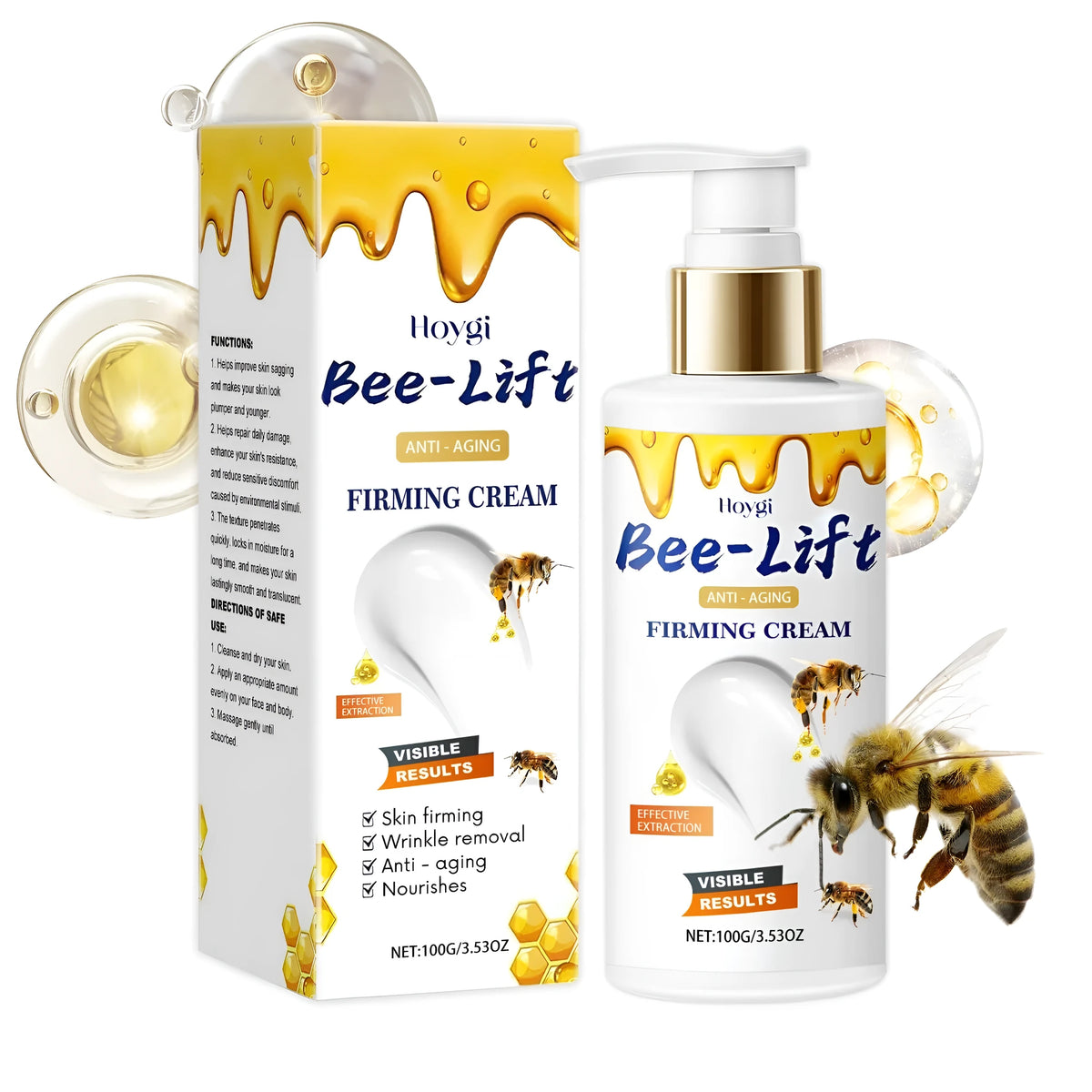 100g pot of firming face cream with bee venom and hyaluronic acid
