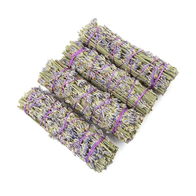 Natural dried lavender flower aromatherapy stick measuring approximately 10 centimetres in length.