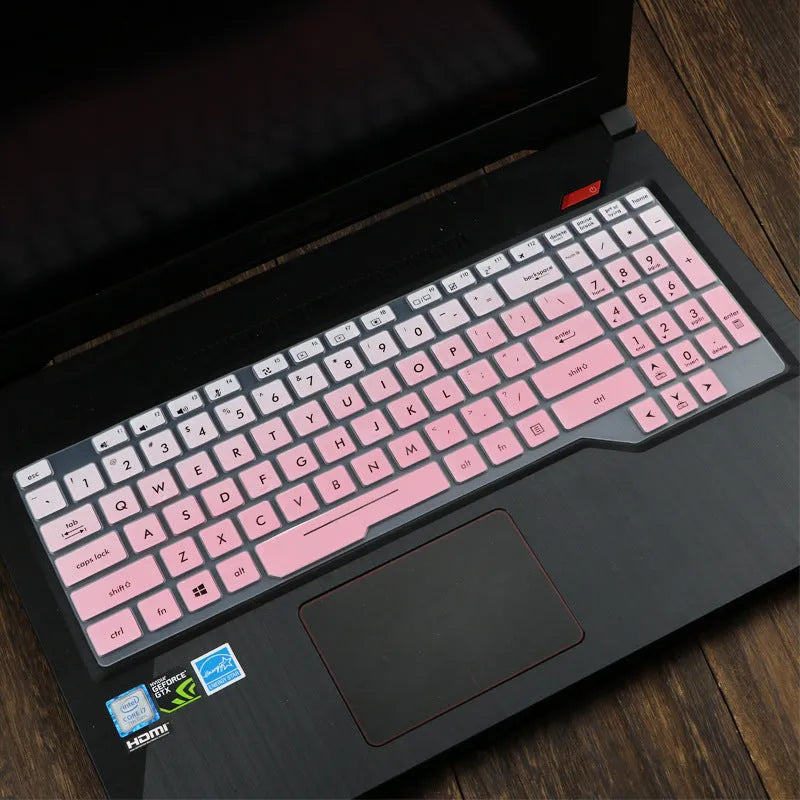 ASUS Flight laptop keyboard protective film cover in multiple colour options on a keyboard
