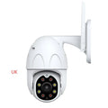 Outdoor Waterproof Graffiti Dome Surveillance Camera ABS Construction 2MP 1080P 6mm Lens 20m IR Distance White UK Plug Style Options Including TF Card Storage Up to 128G for Indoor and Outdoor Use