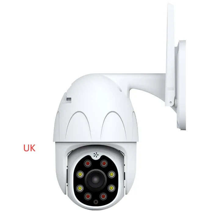 Outdoor Waterproof Graffiti Dome Surveillance Camera ABS Construction 2MP 1080P 6mm Lens 20m IR Distance White UK Plug Style Options Including TF Card Storage Up to 128G for Indoor and Outdoor Use