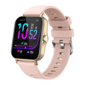 W10 smart watch in silver colour showing heart rate display on 1.75-inch curved touch screen