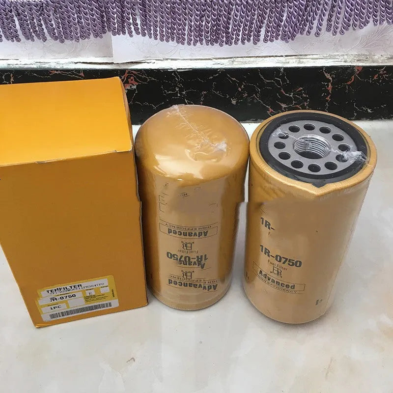 1R-0750 specification fuel filter element with filter paper construction for oil impurity removal