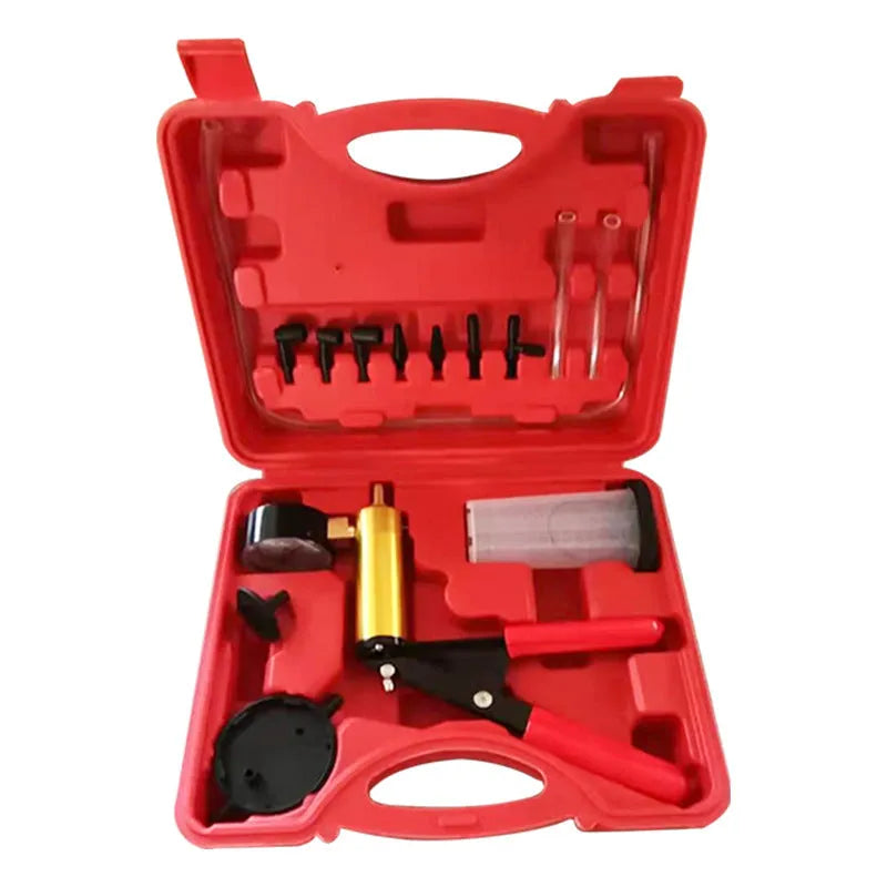 Aluminium manual vacuum blow gun tool for automotive cleaning and repair tasks.