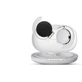 Black and white sports wireless Bluetooth earphones with bilateral stereo design