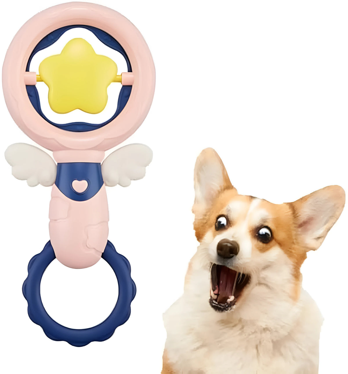 Four interactive dog toys for dental care and boredom, showing durable construction and safety features