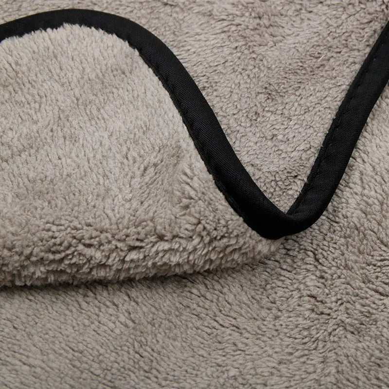 Microfiber car wash towel shown in three available sizes for vehicle cleaning