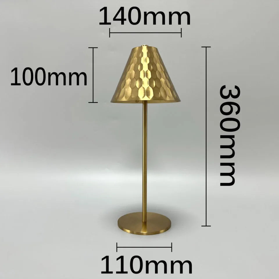 LED table lamp with 3W bulb, 2800mAh battery, Type-C port, and 2700K warm white light
