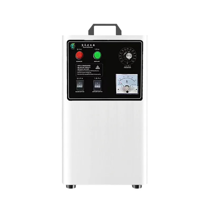 Stainless steel and white ozone generator for food and water treatment, 20g/h output.