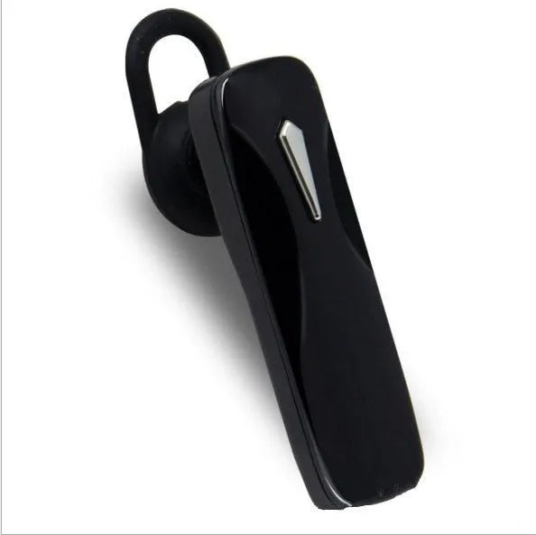 M163 car Bluetooth headset in black and white colour options showing call and music control buttons.