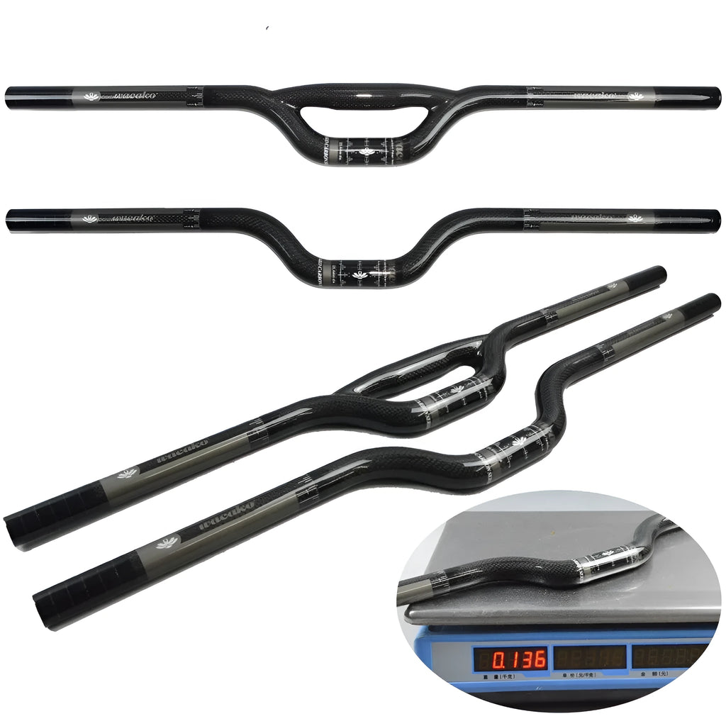 Carbon fiber bicycle handlebar 580mm length 31.8mm clamp diameter black road bike handlebar