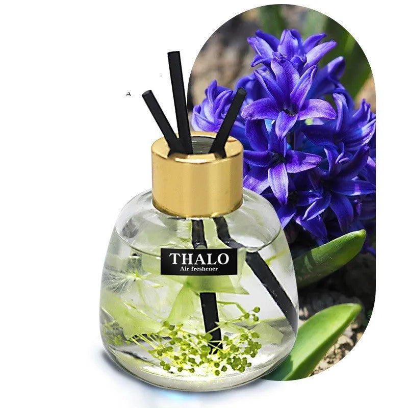 Glass car perfume ornament bottle for no-fire aromatherapy automotive decoration