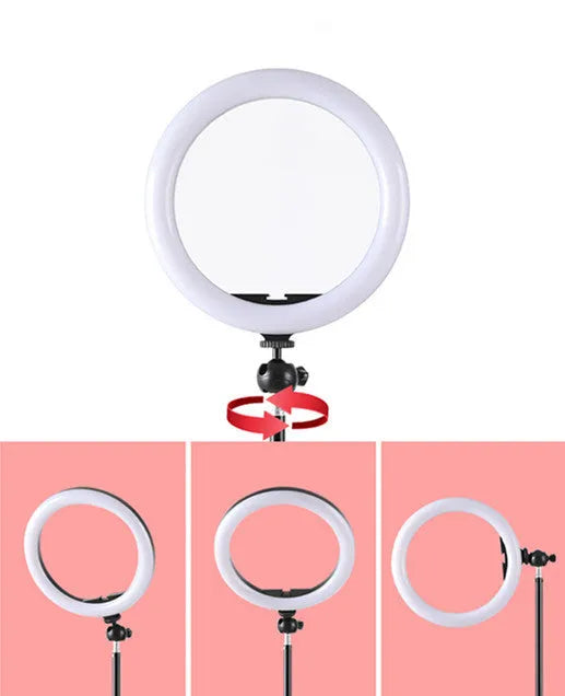 10-inch smartphone ring light with metal bracket for selfies and mobile video