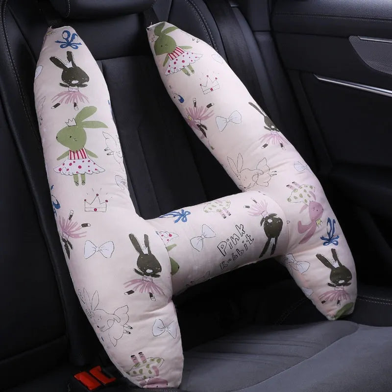 55x70cm car headrest pillow with pearl cotton filling in a selected pattern.