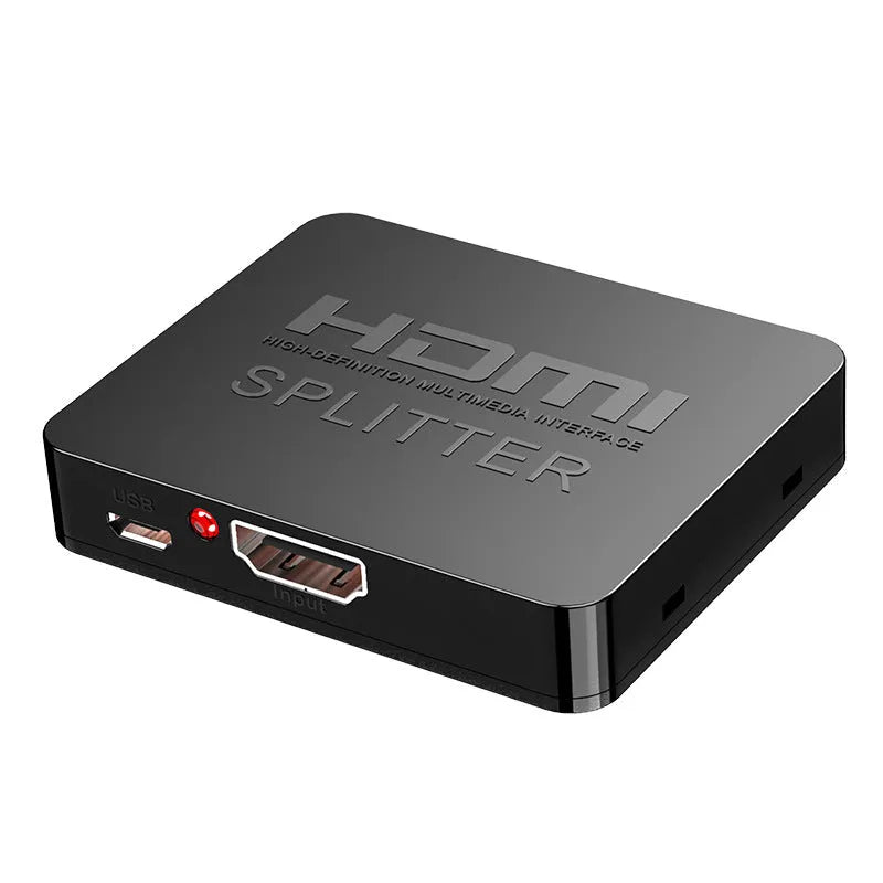 4K HDMI one-to-two distributor with mini, standard, and long cable model options