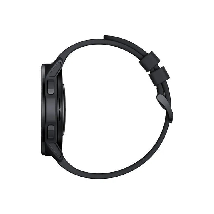 Smart watch with dual band GPS and swimming waterproof rating on a silicone strap.