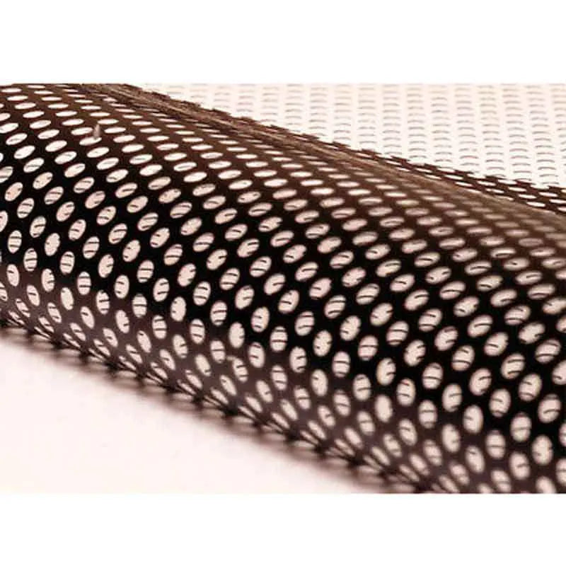 Perforated automotive vinyl wrap film sheet measuring 30cm by 106cm