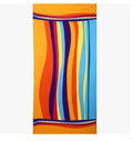 Flamingo ice cream printed microfibre beach towel, 150x70cm, large polyester bath towel for summer